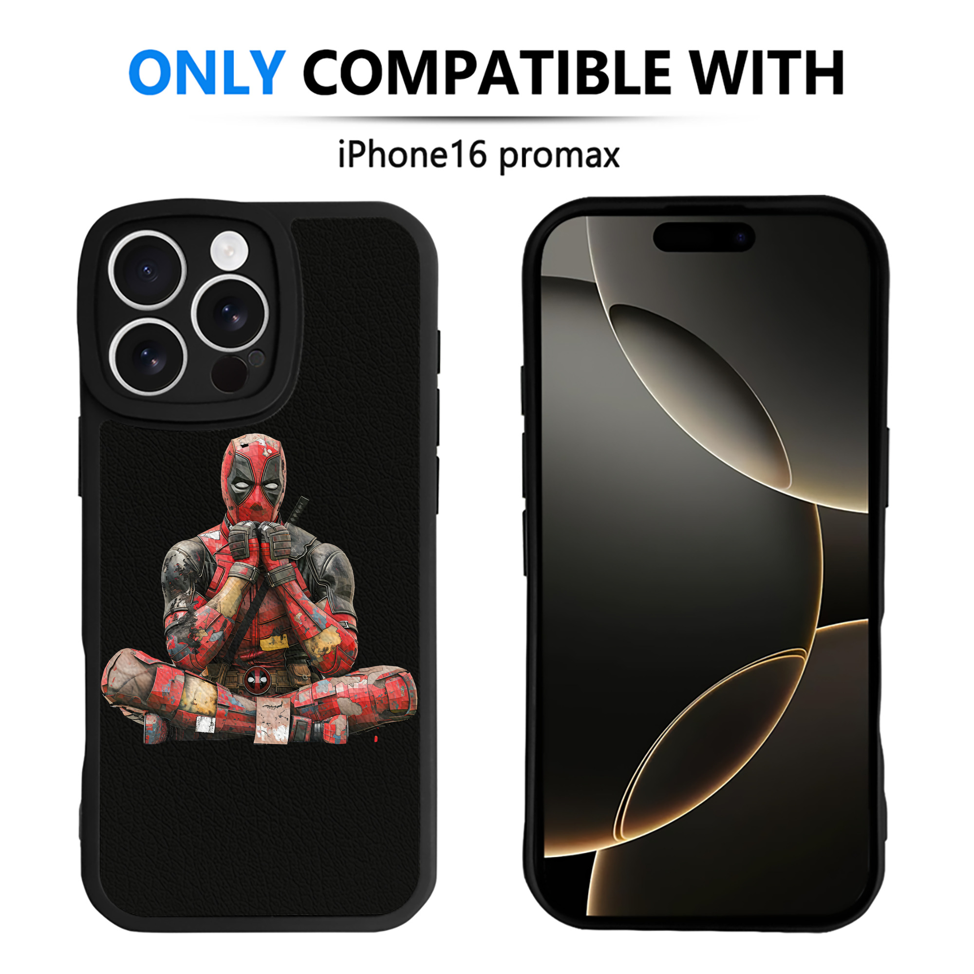 （画像用） Deadpool デッドプール 【iPhone 16シリーズ対応】シリコンスマホケース（レザー調） 材質：シリコン